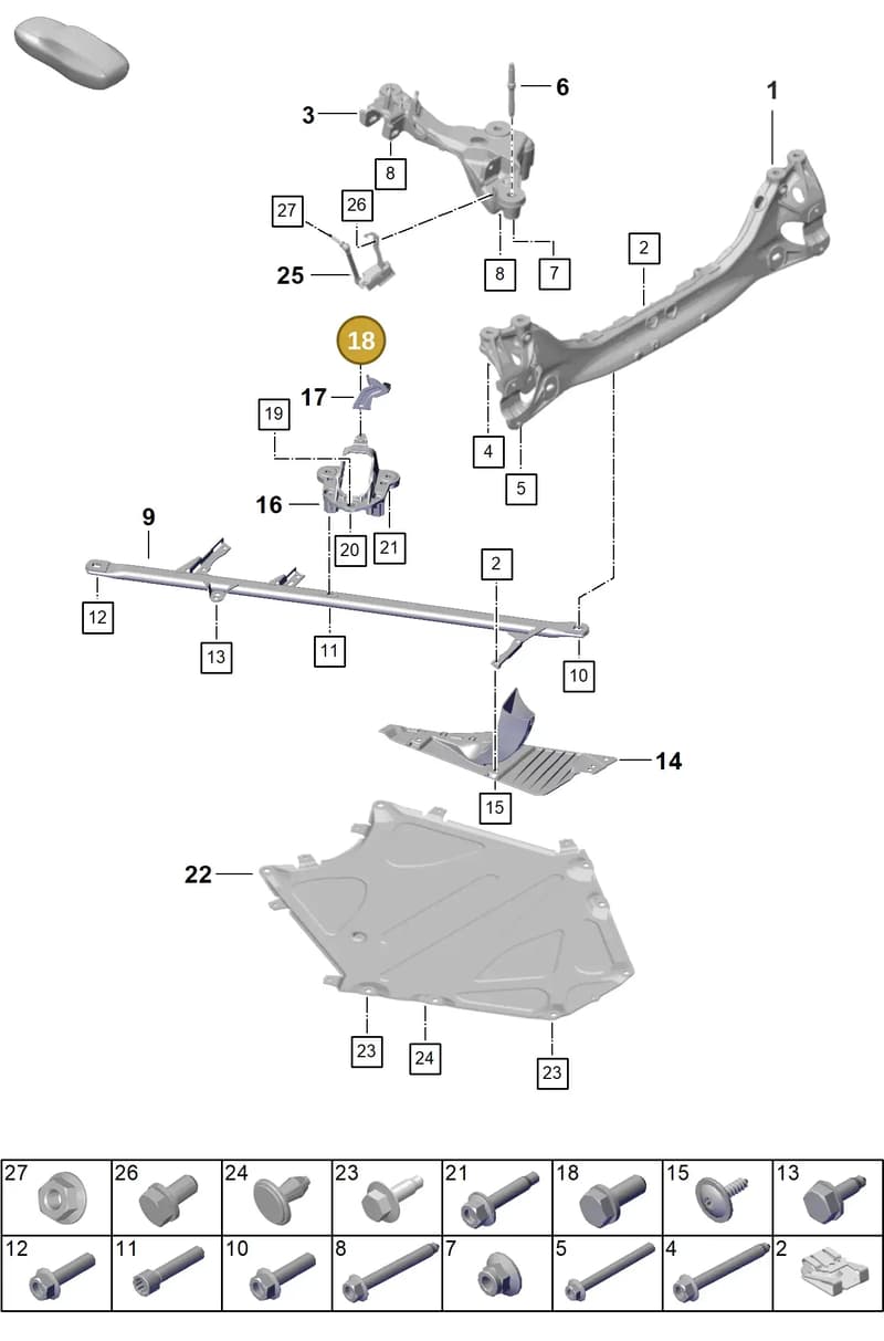 PAF100829 — Porsche 911 (2024-2025) diagram p63501000, position 18