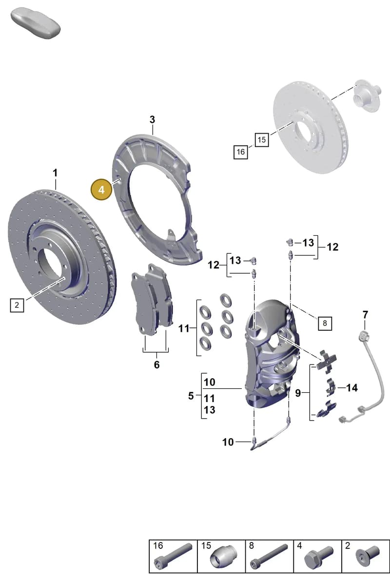 PAF100829 — Porsche 911 (2024-2025) diagram p63602020, position 4