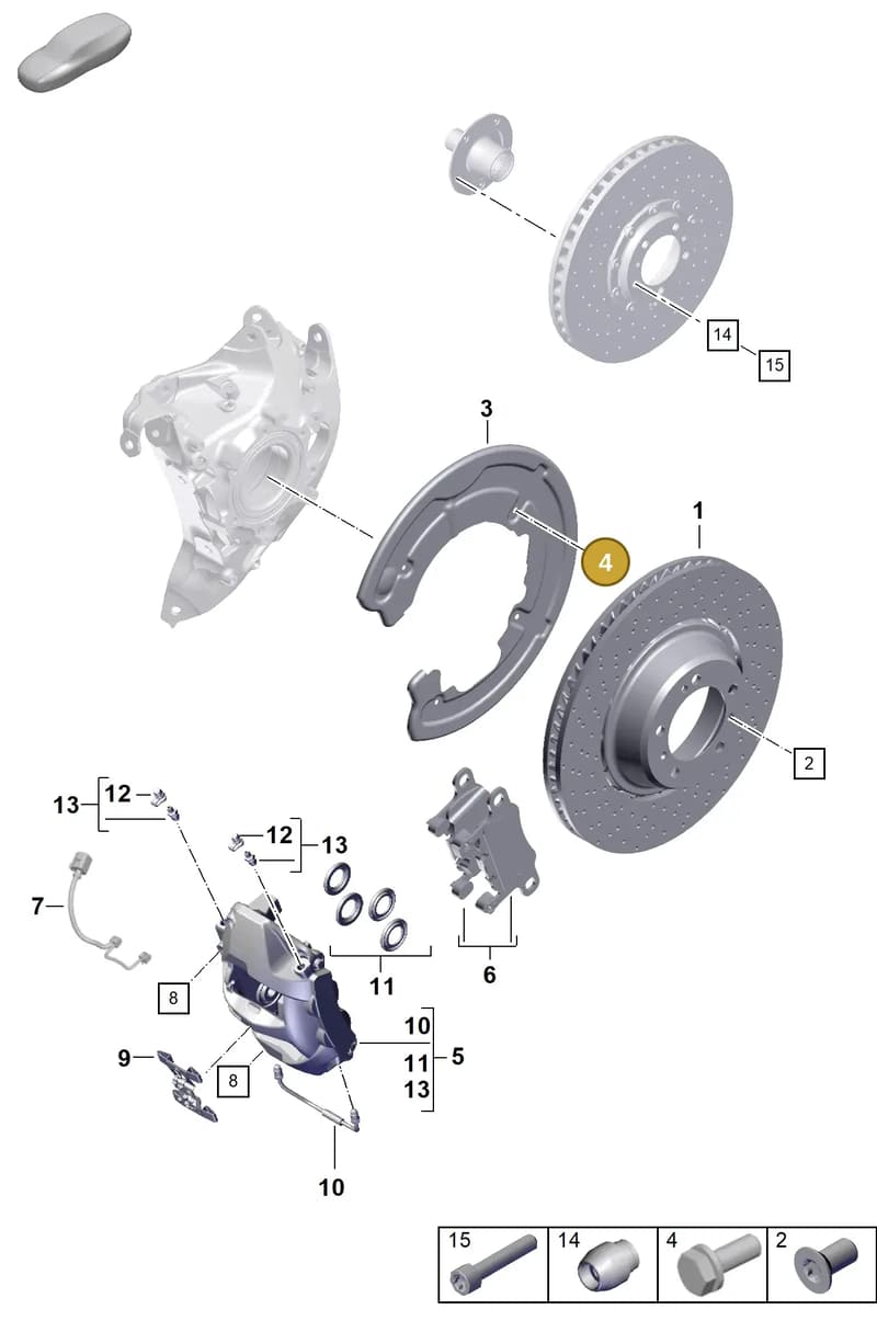 PAF100829 — Porsche 911 (2024-2025) diagram p63603020, position 4