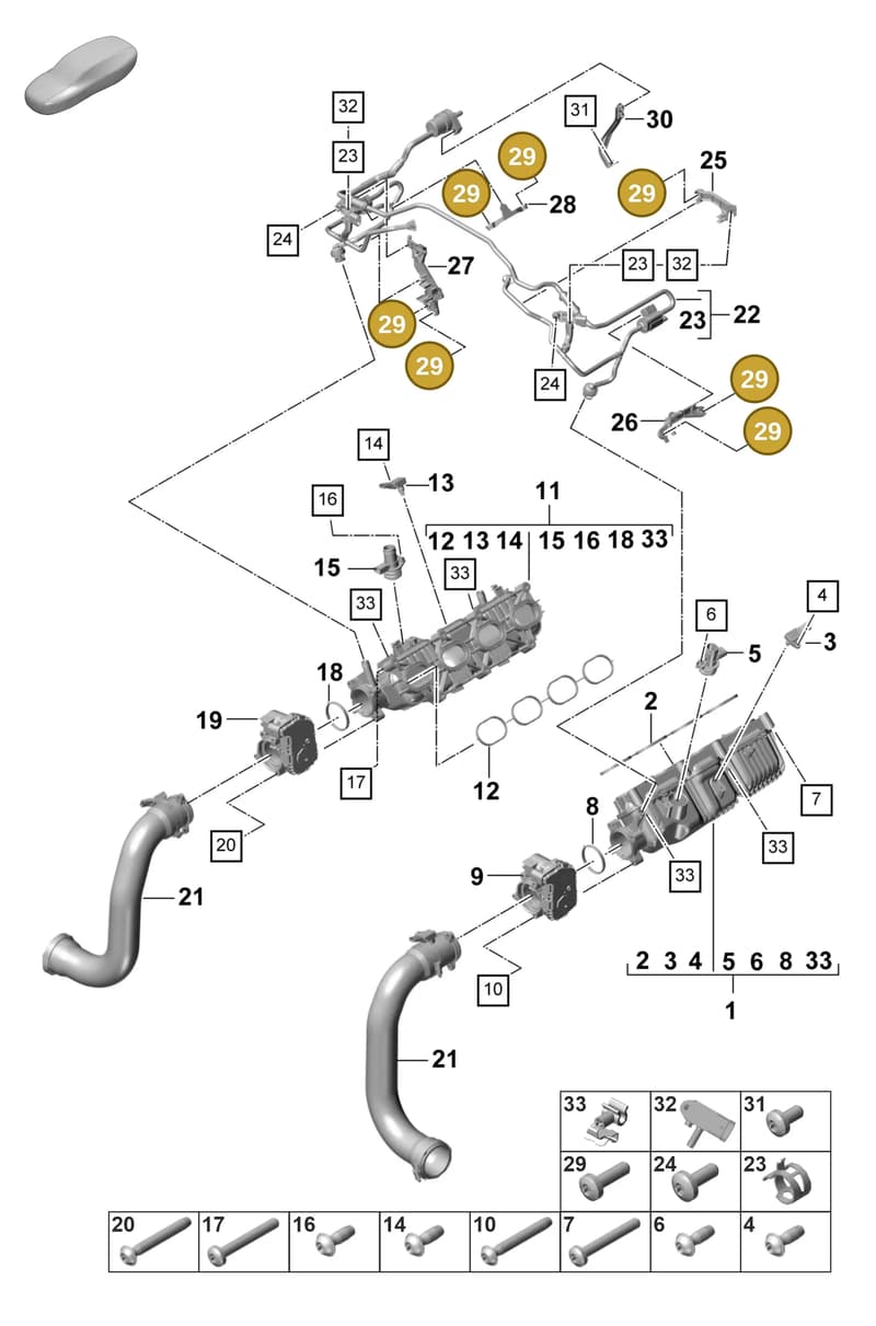 PAF101243 — Porsche Panamera (2020-2023) diagram p58107100, position 29