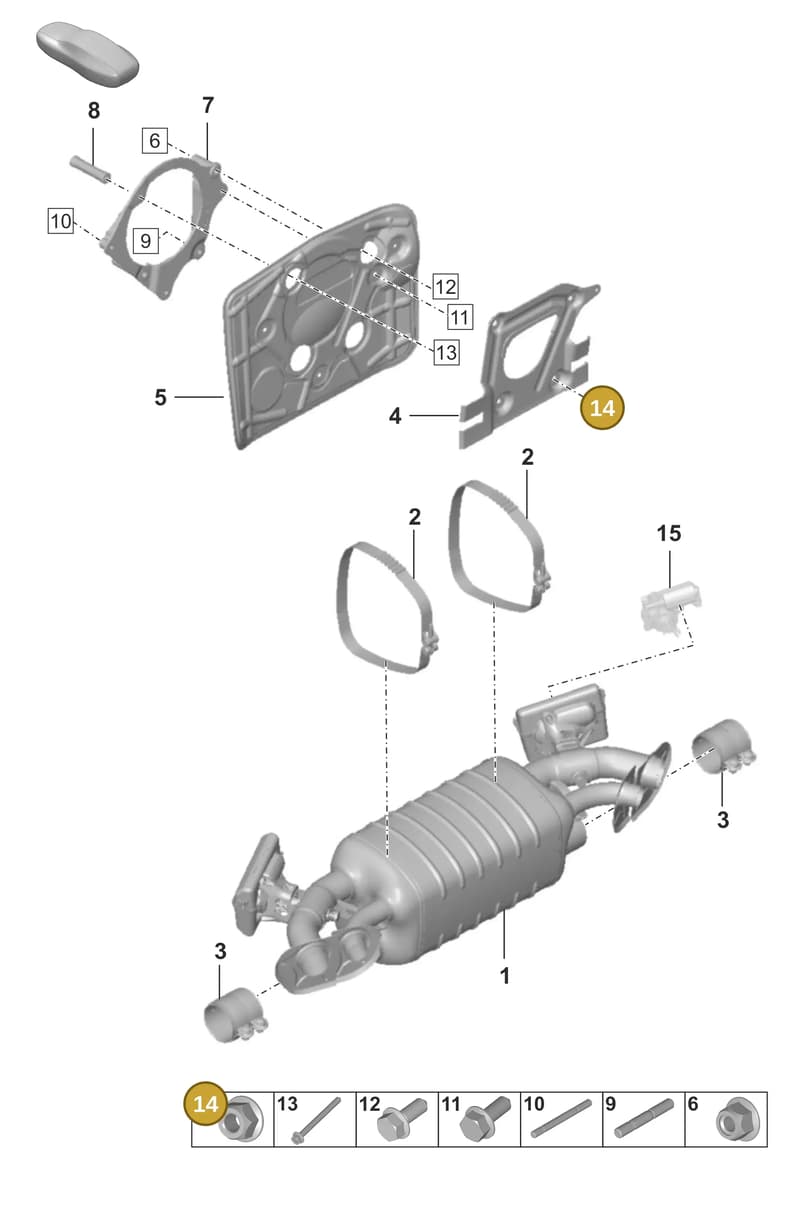 PAF102861 — Porsche 911 (2024-2025) diagram p53202300, position 14