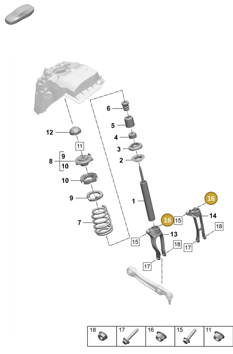 PAF102861 — Porsche Macan (2024-2024) diagram p61402020, position 16