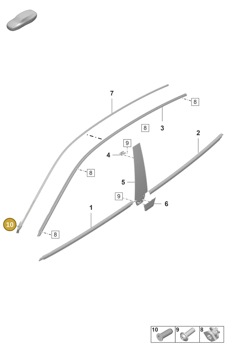 PAF103127 — Porsche Taycan Sport Turismo (2019-2024) diagram p56810150, position 10