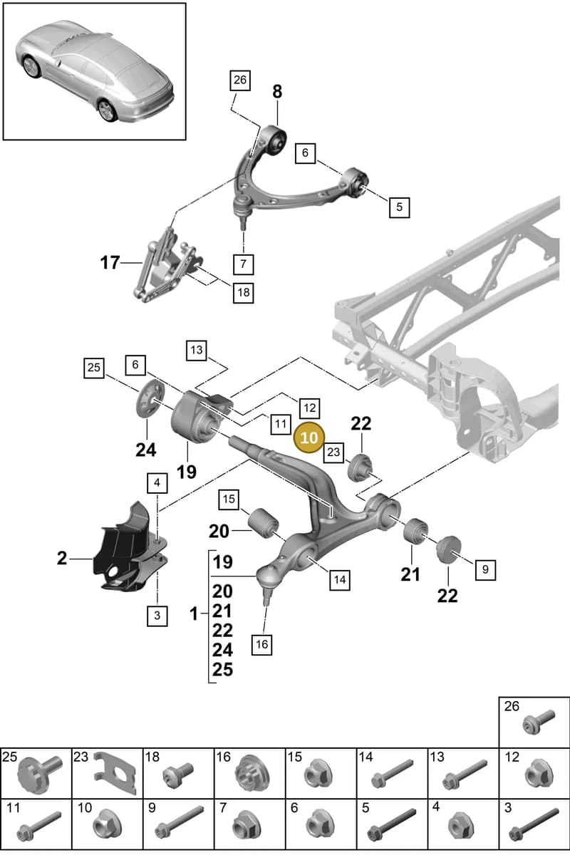 PAF103353 — Porsche Panamera (2016-2020) diagram p49401010, position 10
