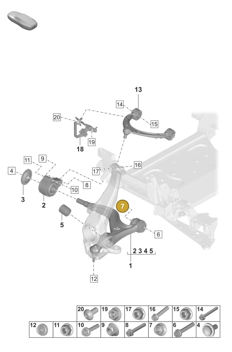 PAF103353 — Porsche Taycan Sport Turismo (2023-2025) diagram p56401050, position 7