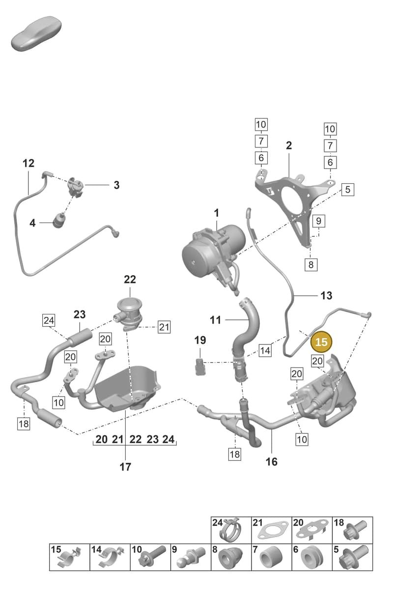 PAF103399 — Porsche 911 (2021-2022) diagram p59108000, position 15