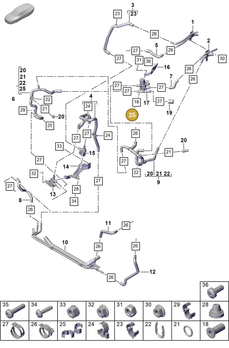 PAF103474 — Porsche Cayenne Coupe (2023-2023) diagram p60815300, position 35
