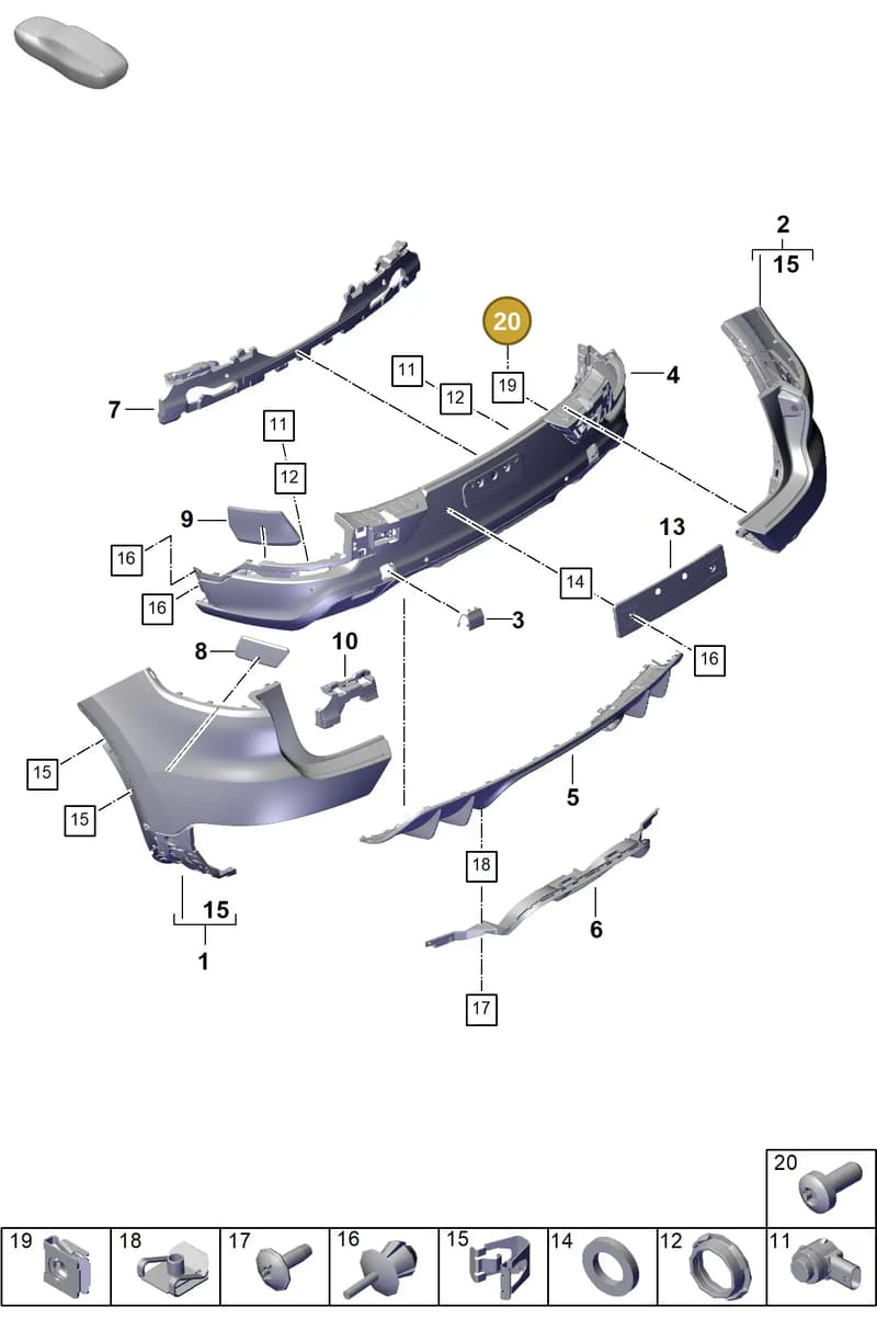 PAF104056 — Porsche Cayenne Coupe (2023-2023) diagram p60802620, position 20