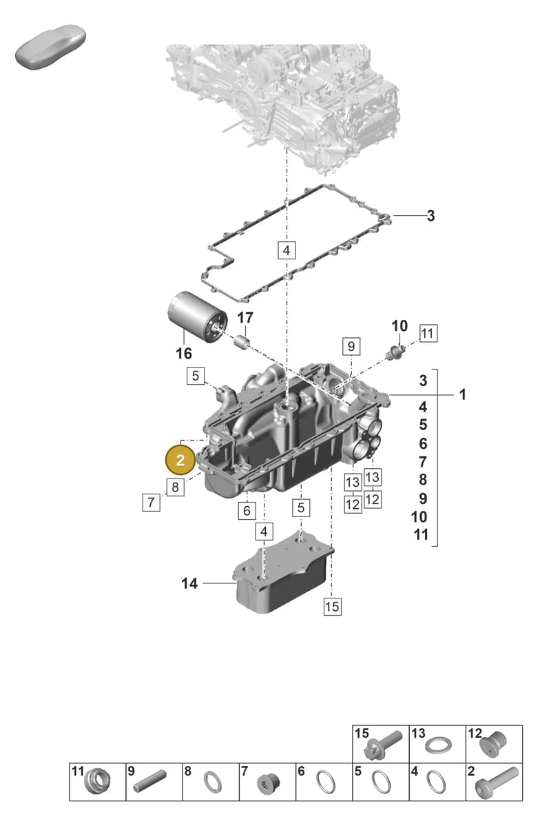 PAF10413408 — Porsche 911 (2021-2022) diagram p59104100, position 2