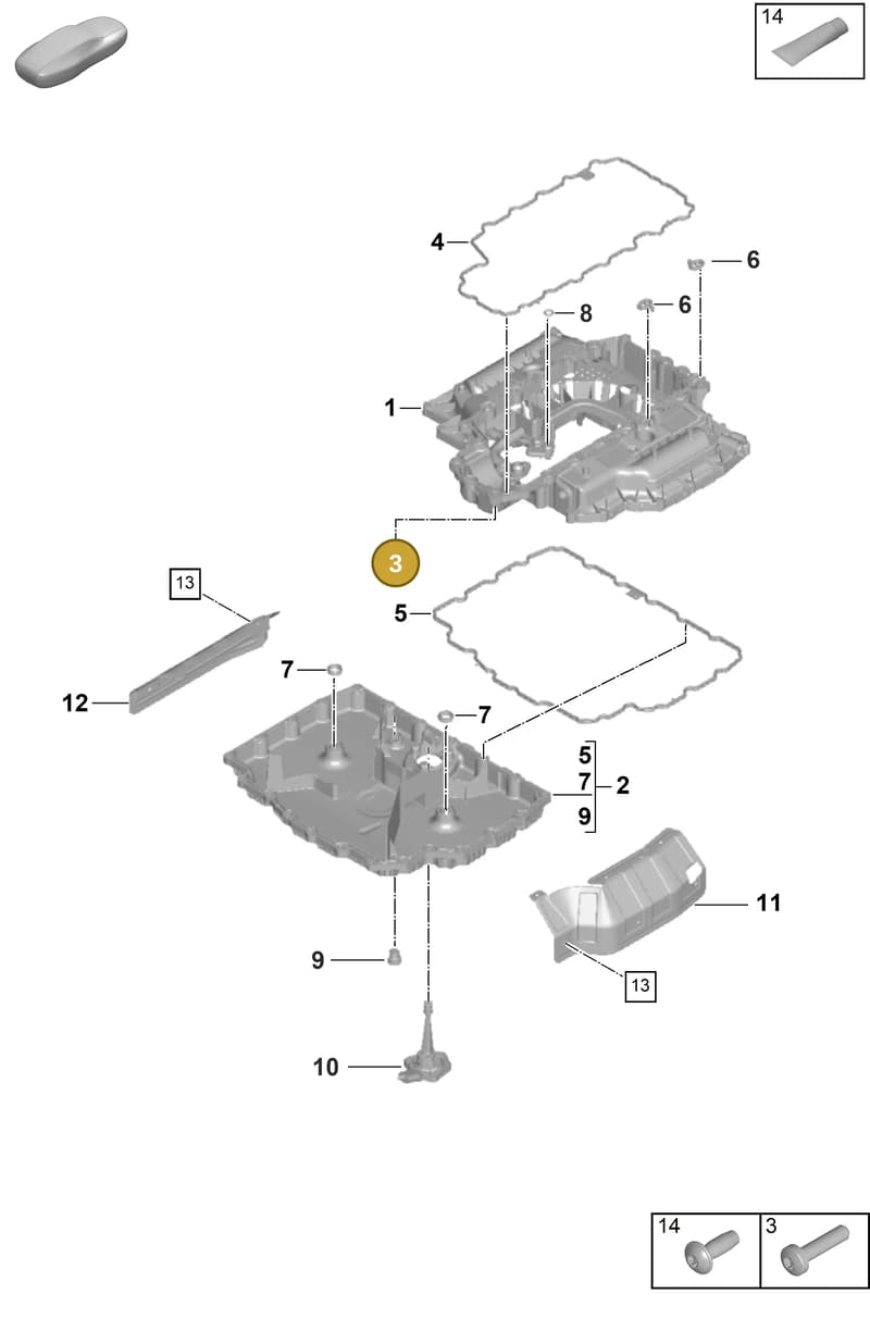 PAF10413408 — Porsche 911 (2024-2025) diagram p63104050, position 3
