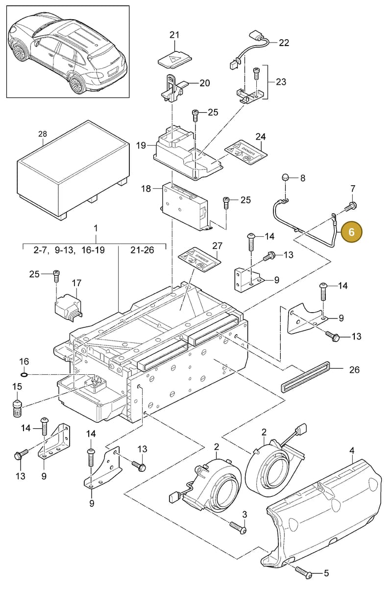 PAF104134 — Porsche Cayenne (2010-2018) diagram p37901040, position 6