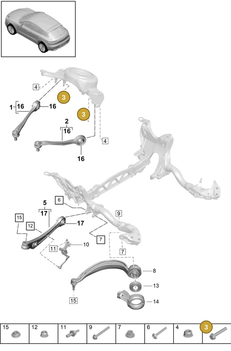 PAF104253 — Porsche Macan (2018-2022) diagram p52401010, position 3