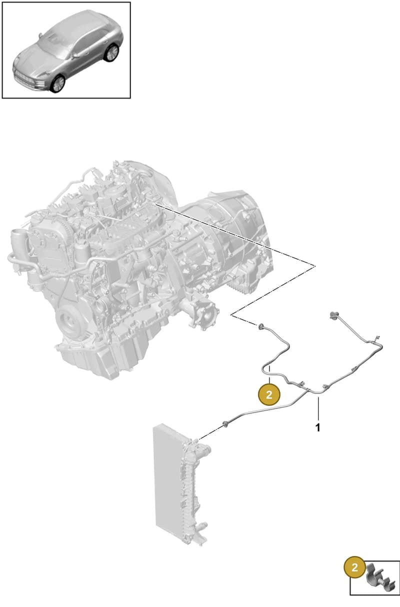 PAF104599 — Porsche Macan (2018-2022) diagram p52105160, position 2