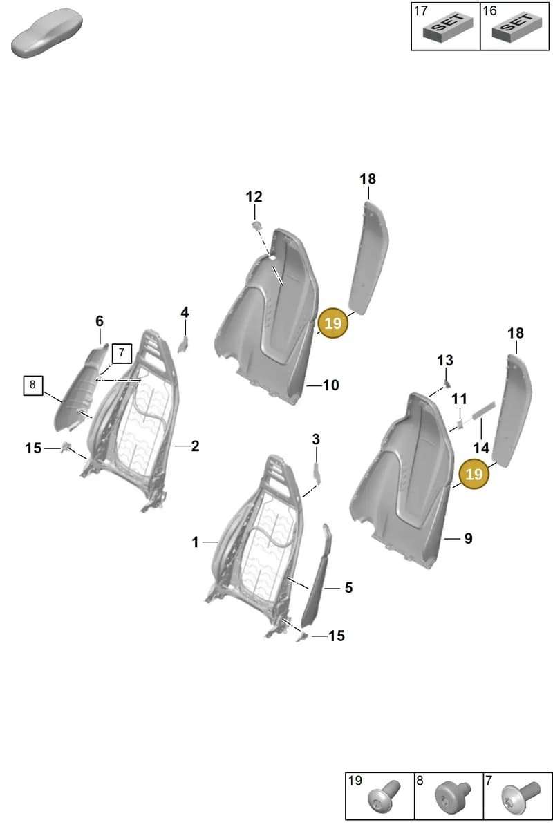 PAF104718 — Porsche 911 (2024-2025) diagram p63817020, position 19
