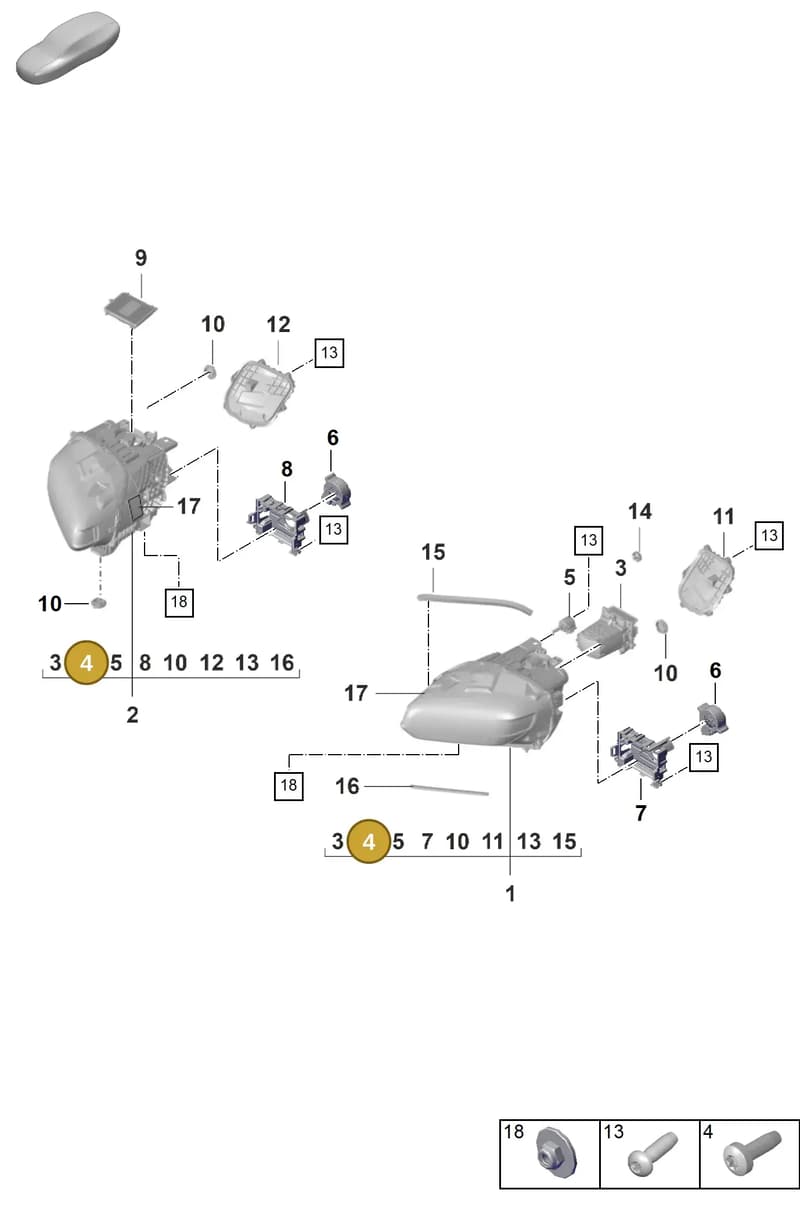 PAF104878 — Porsche Taycan Sport Turismo (2019-2024) diagram p56905020, position 4