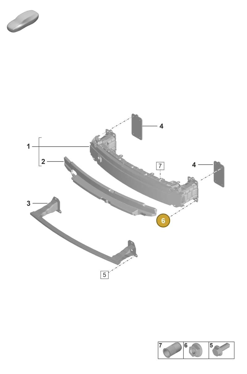 PAF105031 — Porsche 911 (2018-2024) diagram p53802400, position 6