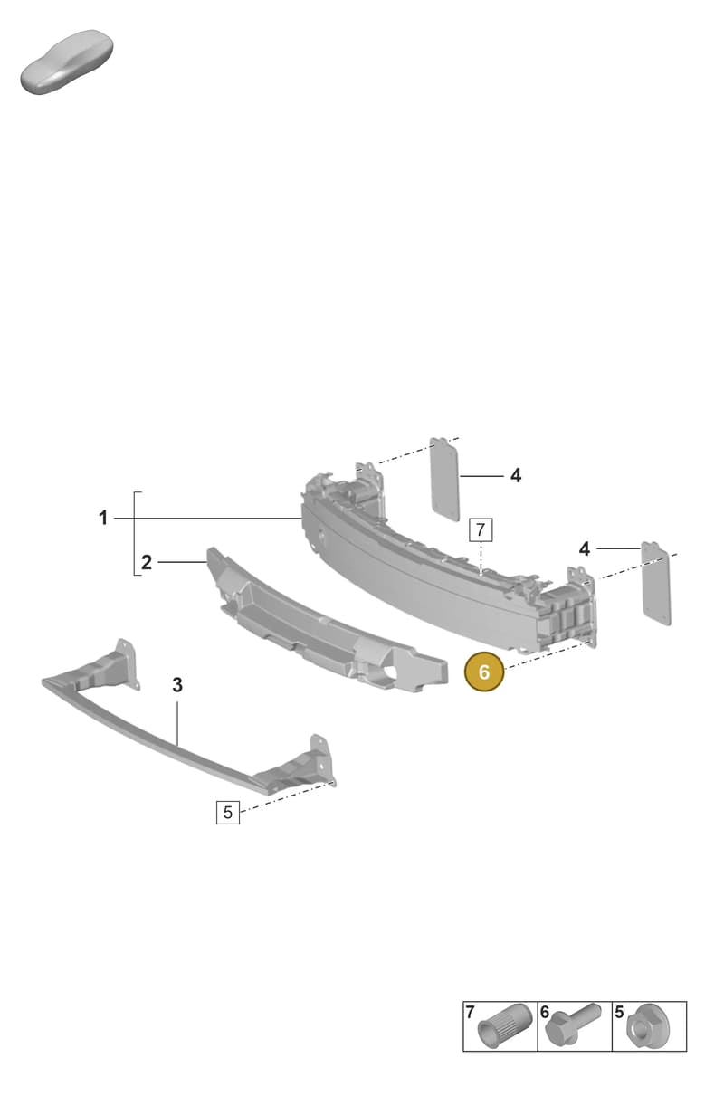 PAF105031 — Porsche 911 (2018-2024) diagram p53802410, position 6+8