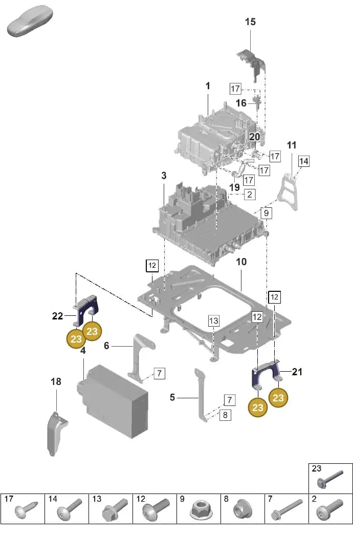 PAF105538 — Porsche Taycan Sport Turismo (2019-2024) diagram p56251300, position 23
