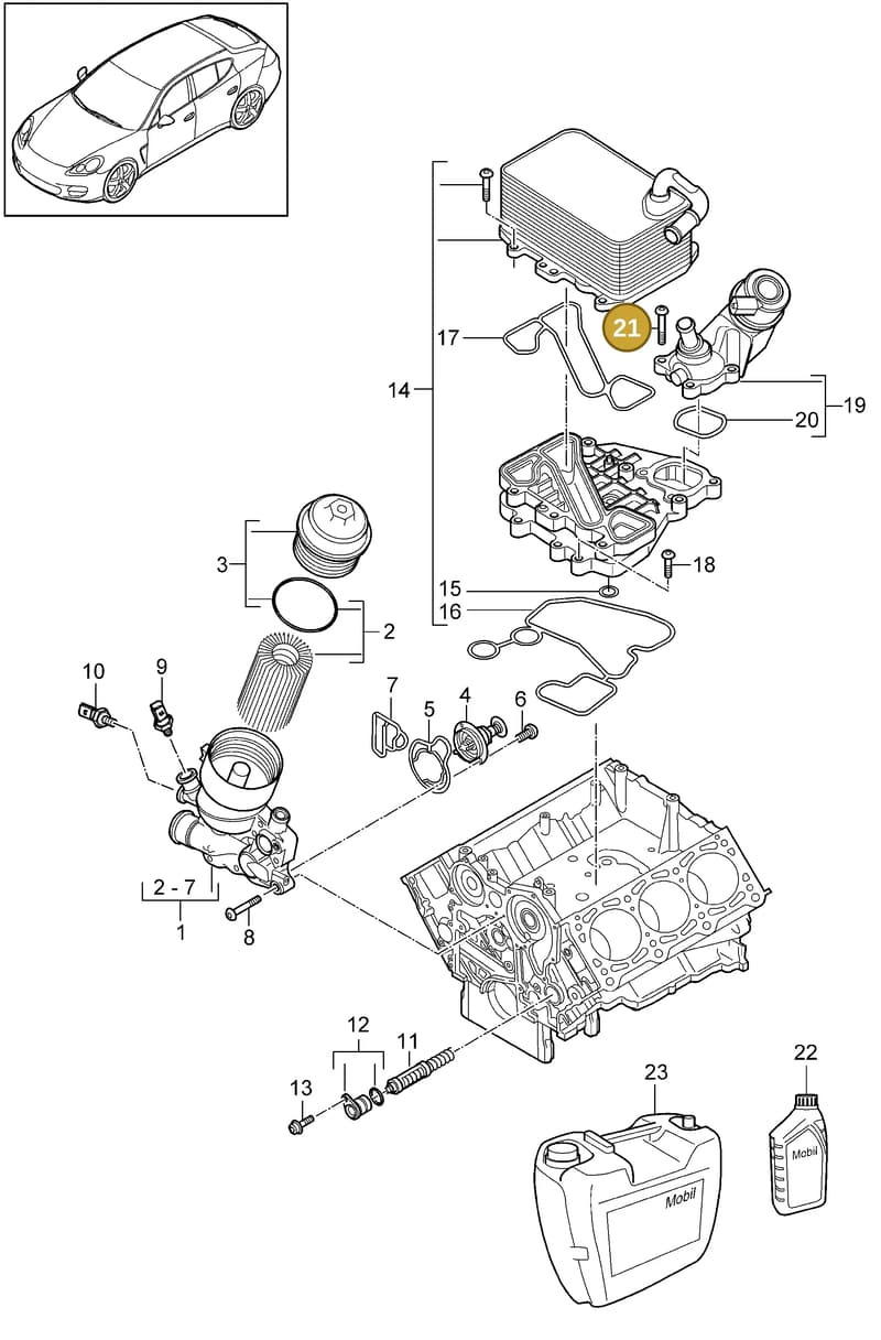 PAF105540 — Porsche Panamera (2009-2016) diagram p35104080, position 21