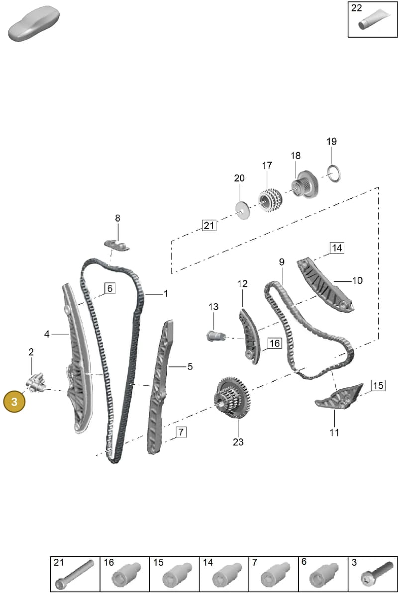 PAF105540A — Porsche Cayenne Coupe (2023-2023) diagram p60103300, position 3