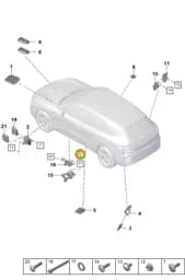 PAF105745 Porsche Hexagon Socket Head Bolt