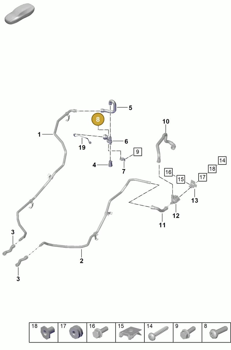 PAF105921 — Porsche 911 (2020-2022) diagram p57105500, position 8