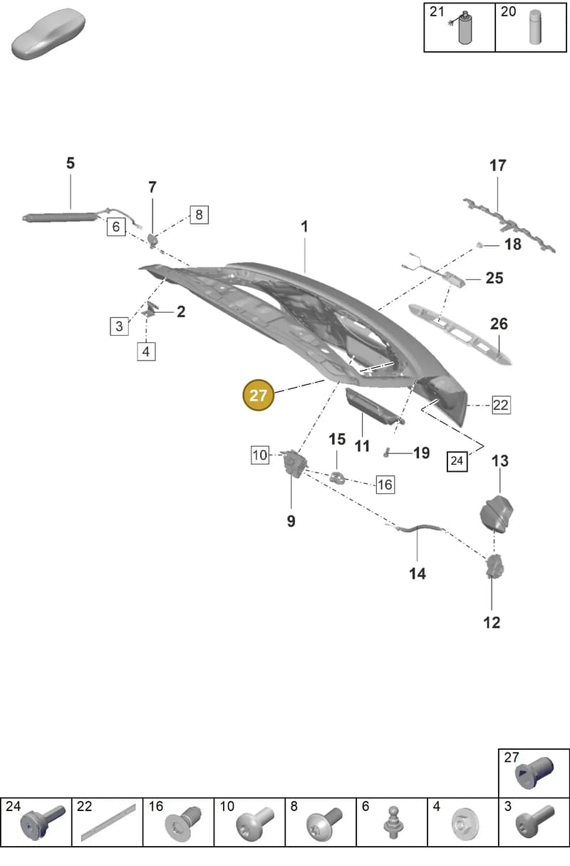 PAF106185 — Porsche Panamera (2020-2023) diagram p58803200, position 27