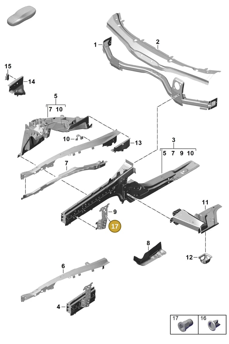 PAF106185 — Porsche Panamera (2023-2025) diagram p62801125, position 17