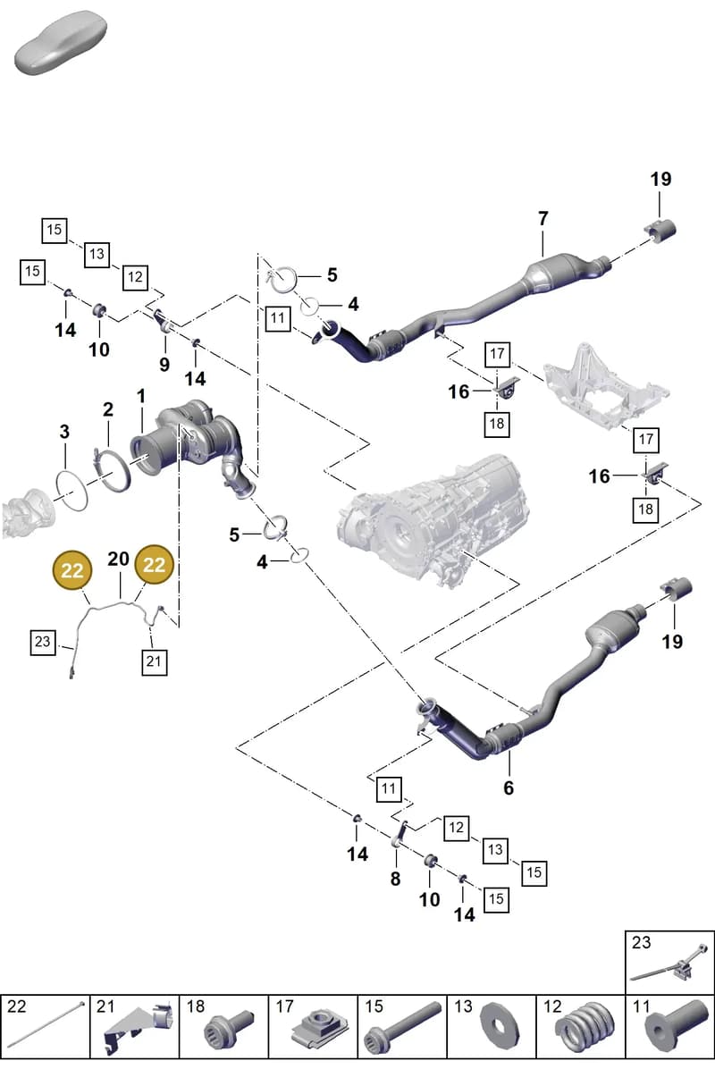 PAF106231 — Porsche Cayenne Coupe (2023-2023) diagram p60202220, position 22