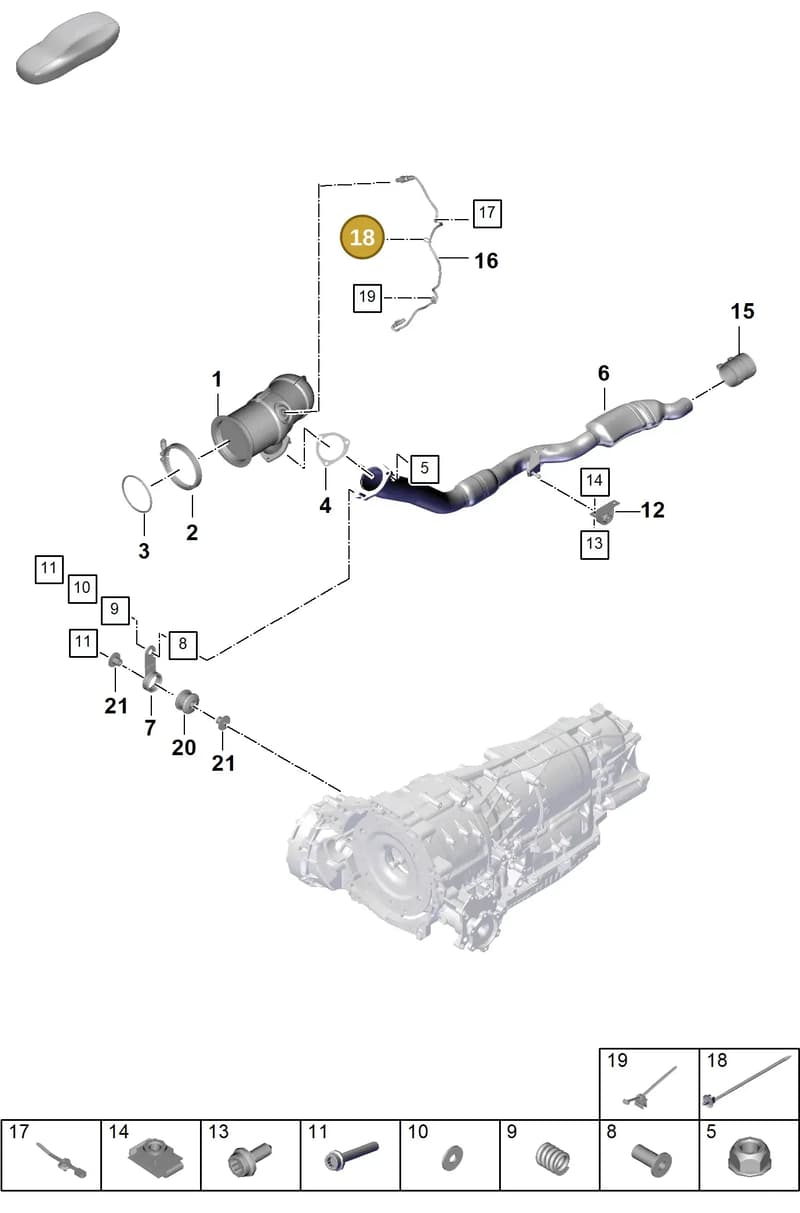 PAF106231 — Porsche Cayenne Coupe (2023-2023) diagram p60202230, position 18