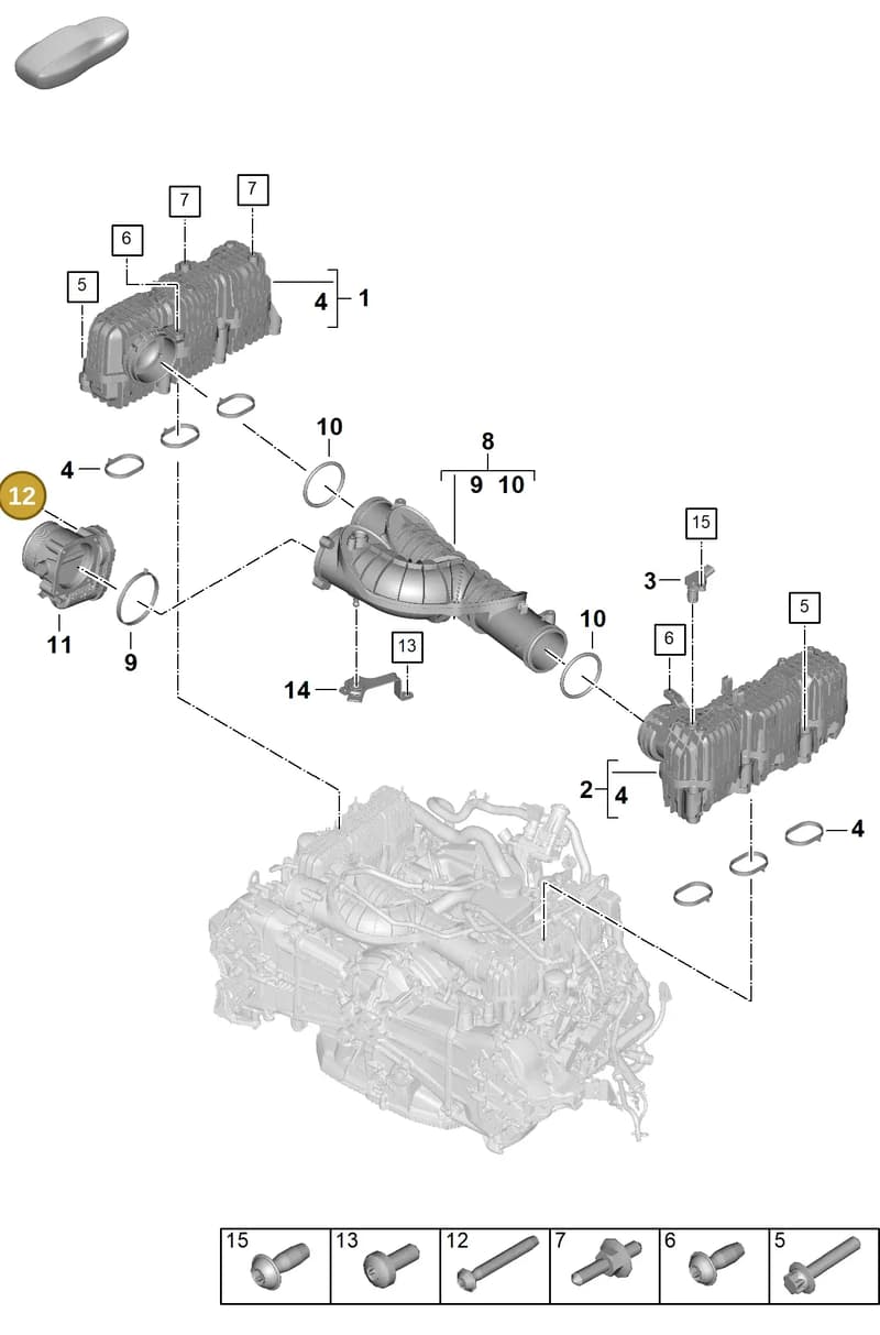 PAF106261 — Porsche 911 (2024-2025) diagram p63107150, position 12