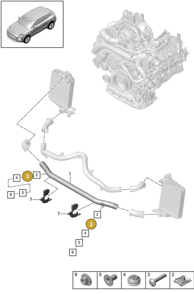 PAF106322 — Porsche Macan (2018-2022) diagram p52107215, position 3