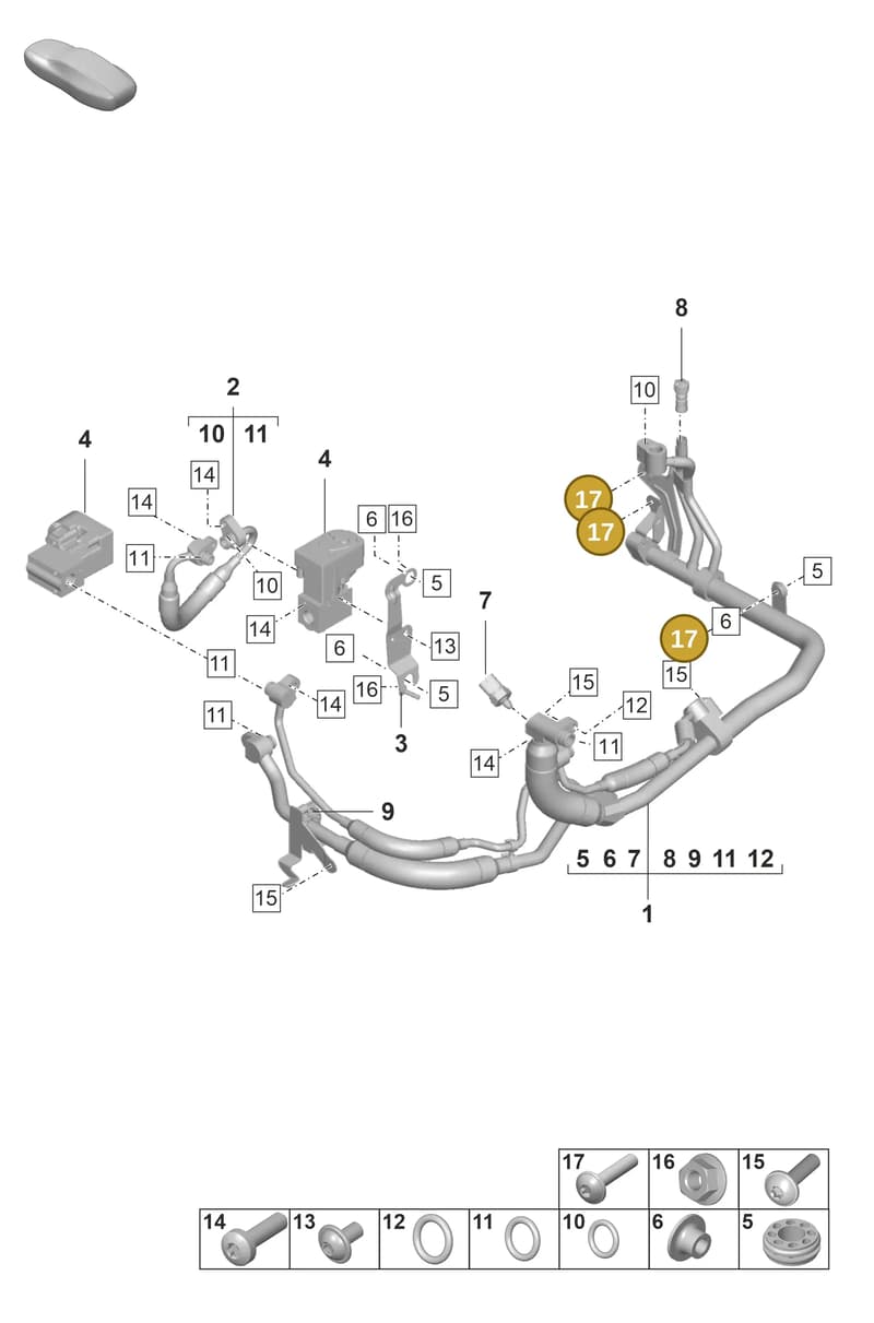 PAF106322 — Porsche Taycan Sport Turismo (2019-2024) diagram p56814300, position 17