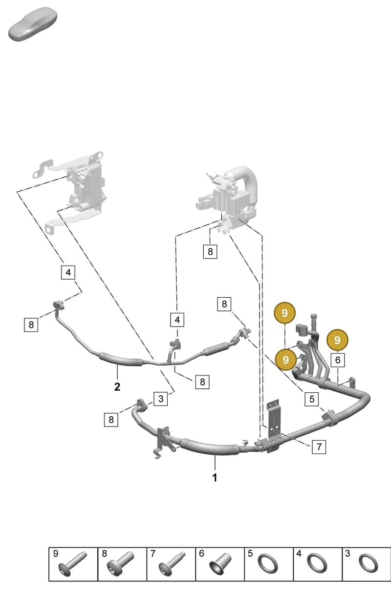 PAF106322 — Porsche Taycan Sport Turismo (2023-2025) diagram p64814300, position 9