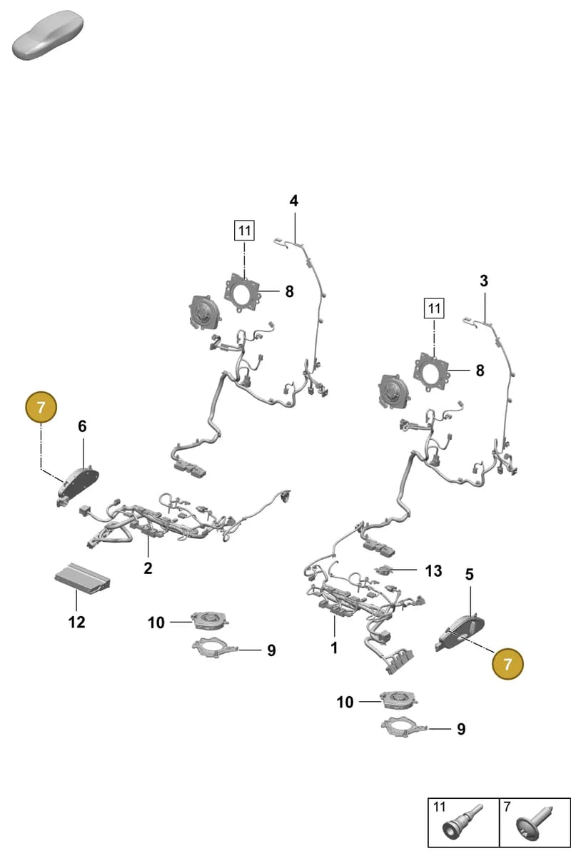 PAF106339 — Porsche Macan (2024-2024) diagram p61817520, position 7