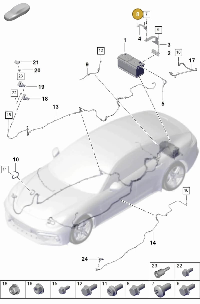 PAF106453 — Porsche Panamera (2023-2025) diagram p62902300, position 8