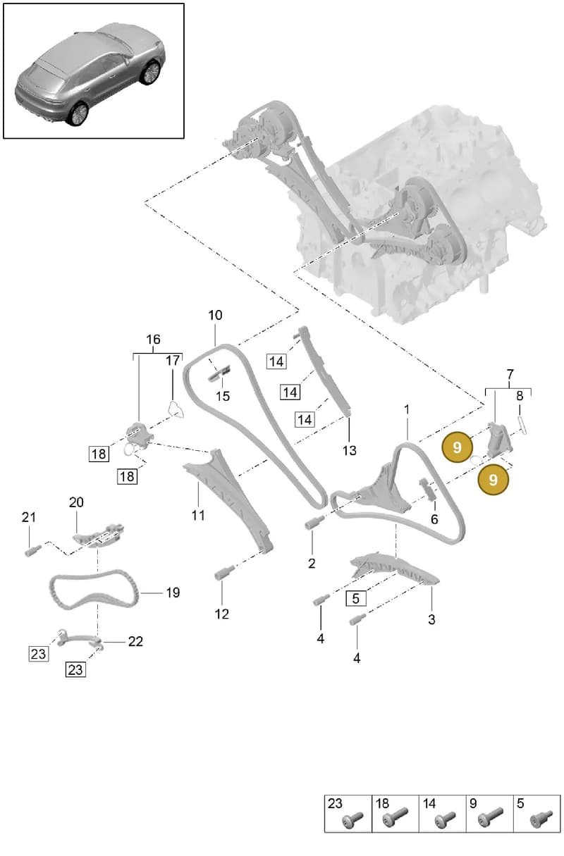 PAF106480 — Porsche Macan (2018-2022) diagram p52000010, position 9
