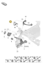 PAF106518 Porsche Hexagon Socket Flat Head Bolt