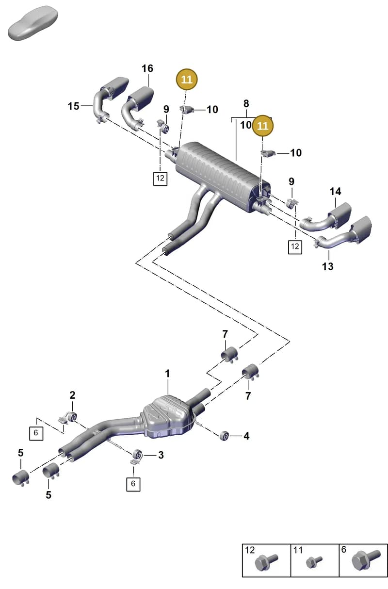 PAF10653202 — Porsche Cayenne Coupe (2023-2023) diagram p60203050, position 11