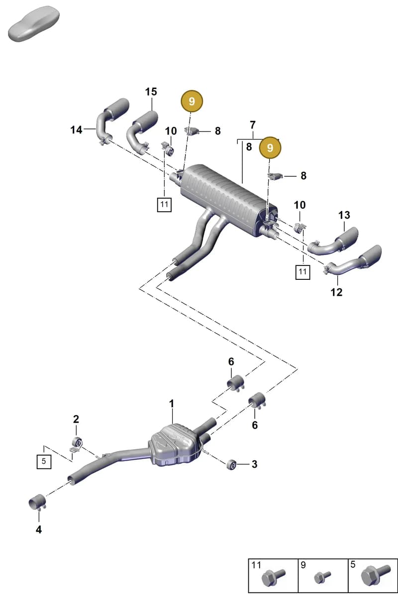 PAF10653202 — Porsche Cayenne Coupe (2023-2023) diagram p60203100, position 9