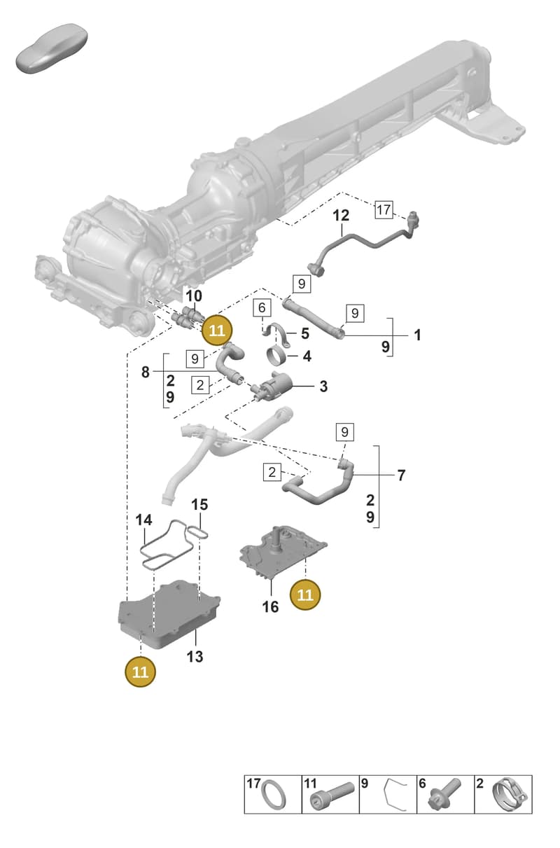 PAF106536 — Porsche 911 (2020-2022) diagram p53304110, position 11