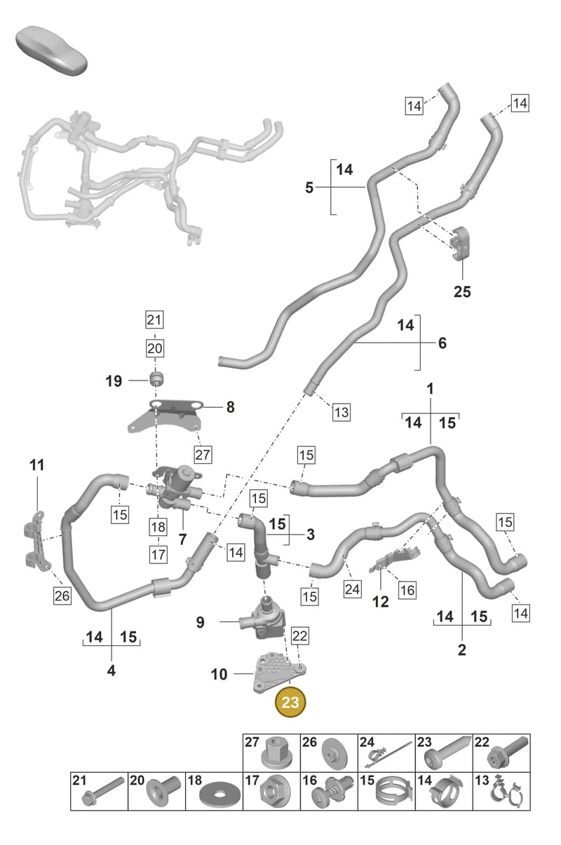 PAF106564 — Porsche Panamera (2023-2025) diagram p58813200, position 23
