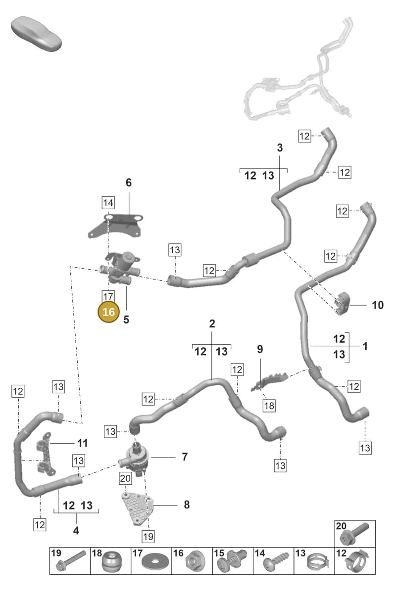 PAF106564 — Porsche Panamera (2023-2025) diagram p58813100, position 16