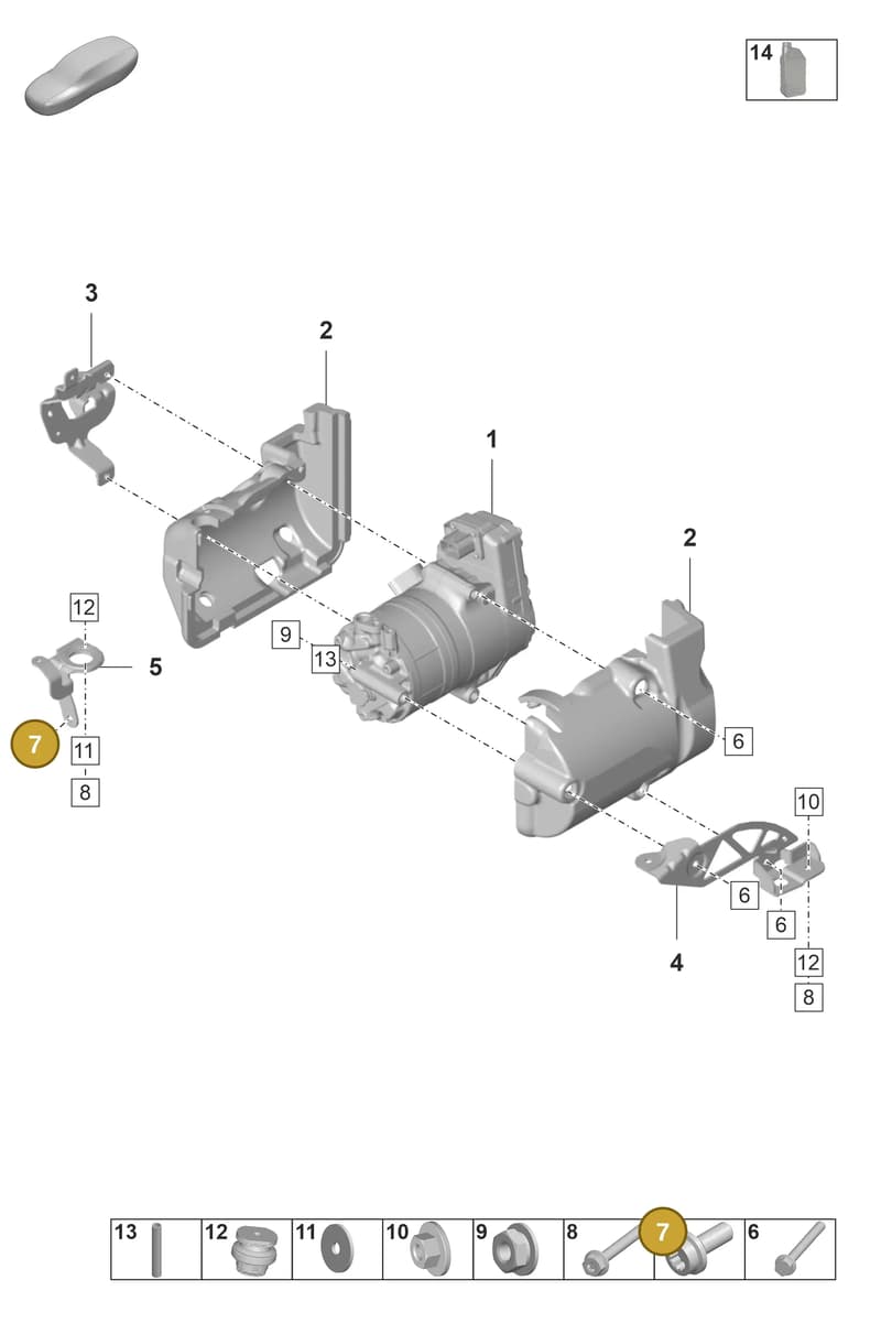 PAF106648 — Porsche Taycan Sport Turismo (2019-2024) diagram p56814200, position 7