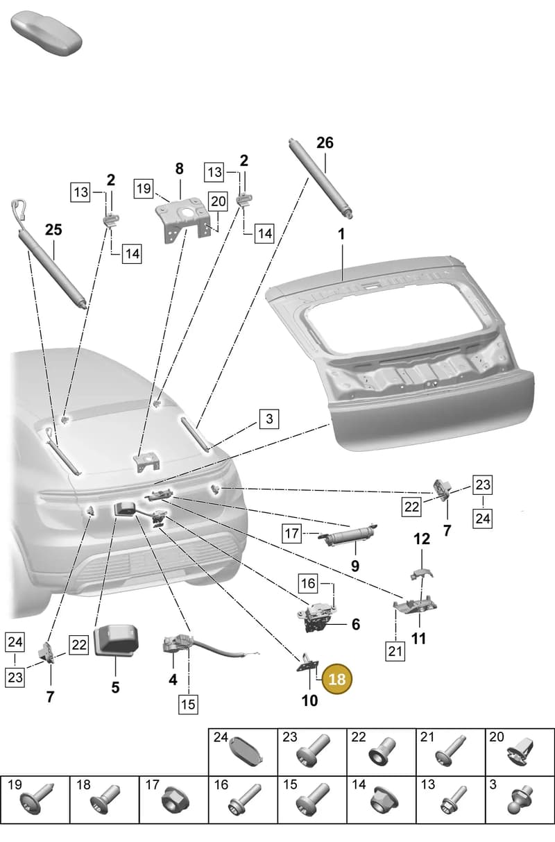 PAF106669 — Porsche Macan (2024-2024) diagram p61803100, position 18