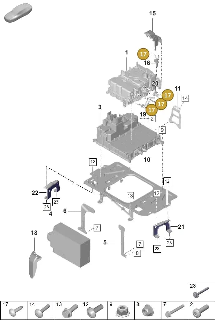 PAF106715 — Porsche Taycan Sport Turismo (2019-2024) diagram p56251300, position 17