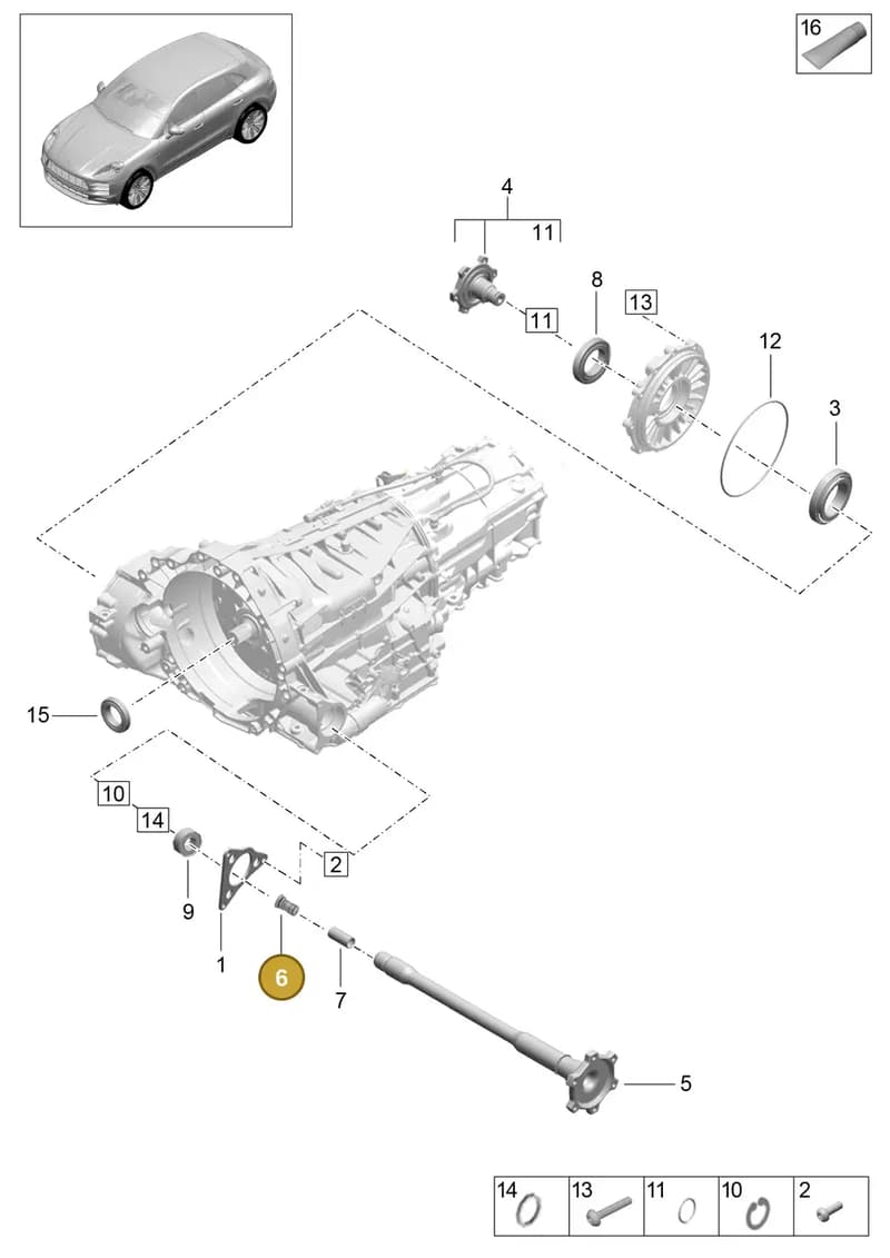 PAF106869 — Porsche Macan (2018-2022) diagram p52000060, position 6