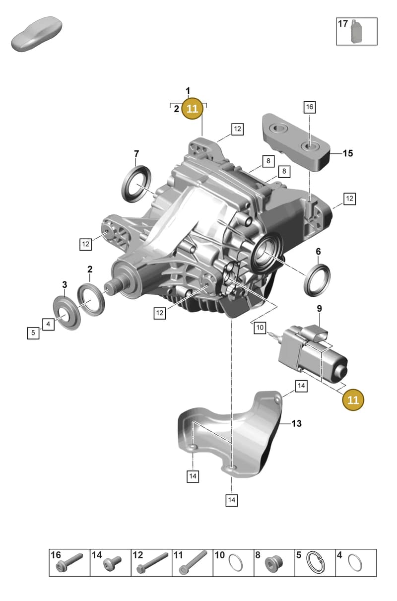 PAF106869 — Porsche Panamera (2020-2023) diagram p58305040, position 11