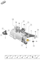 PAF106995 Porsche Hexagon Collared Bolt