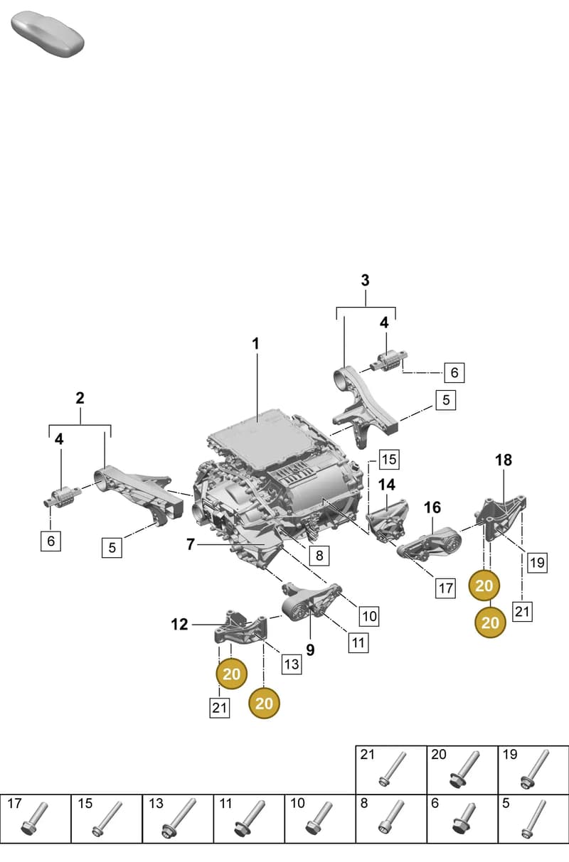 PAF107111 — Porsche Macan (2024-2024) diagram p61151100, position 20